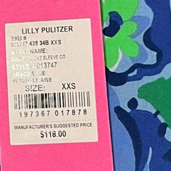Lilly Pulitzer Coulter Top Abaco Blue Blouse Size XX Small New - Picture 12 of 15